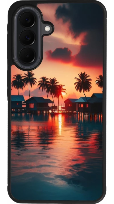 Samsung Galaxy A37 Case Hülle - Silikon schwarz Paradies Malediven