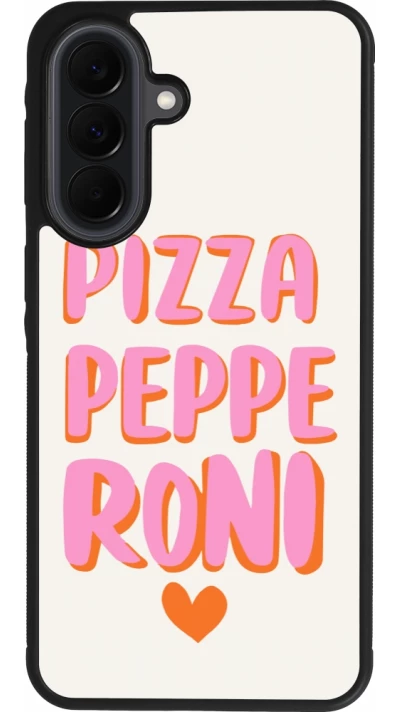 Samsung Galaxy A37 Case Hülle - Silikon schwarz Pizza pepperoni 2026