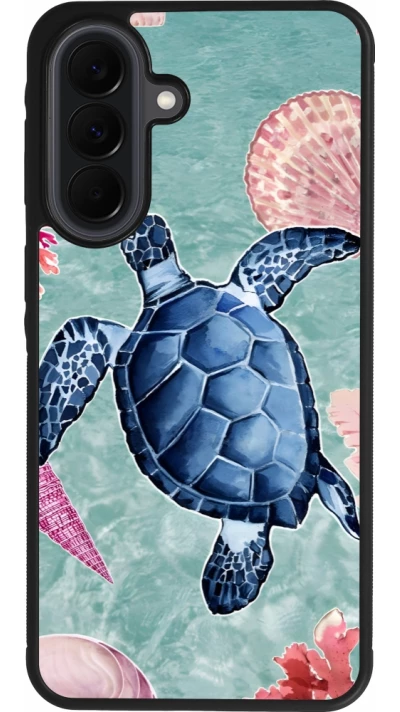 Samsung Galaxy A37 Case Hülle - Silikon schwarz Preppy Turtle