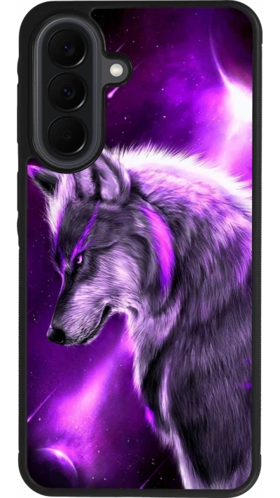 Samsung Galaxy A37 Case Hülle - Silikon schwarz Purple Sky Wolf