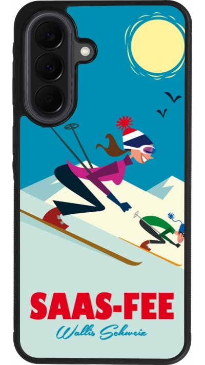 Samsung Galaxy A37 Case Hülle - Silikon schwarz Saas-Fee Ski Downhill