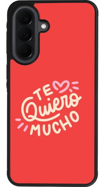 Samsung Galaxy A37 Case Hülle - Silikon schwarz Saint Valentines Day 26 Te quiero mucho