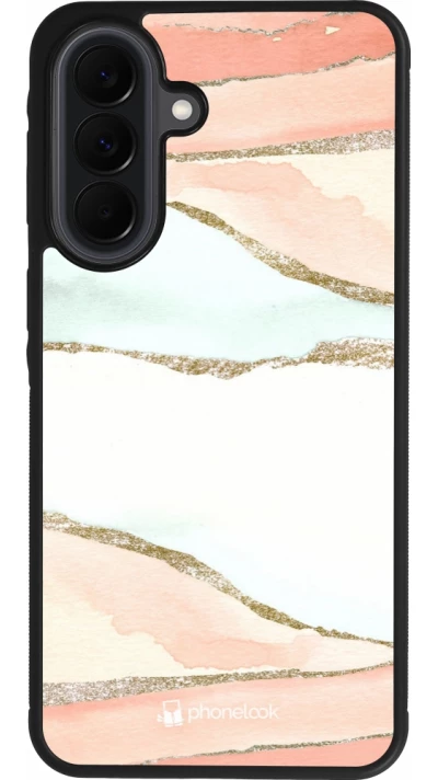 Samsung Galaxy A37 Case Hülle - Silikon schwarz Shimmering Orange