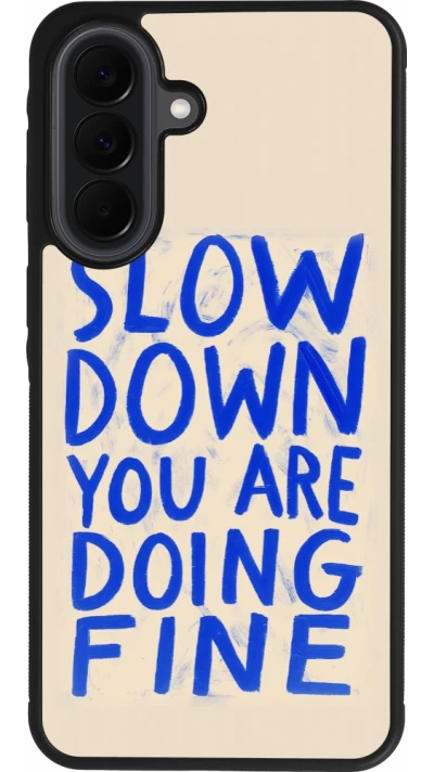 Samsung Galaxy A37 Case Hülle - Silikon schwarz Slow down 2026