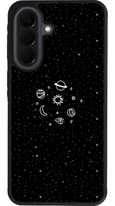 Samsung Galaxy A37 Case Hülle - Silikon schwarz Space Doodle