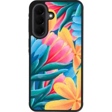 Samsung Galaxy A37 Case Hülle - Silikon schwarz Spring 23 colorful flowers