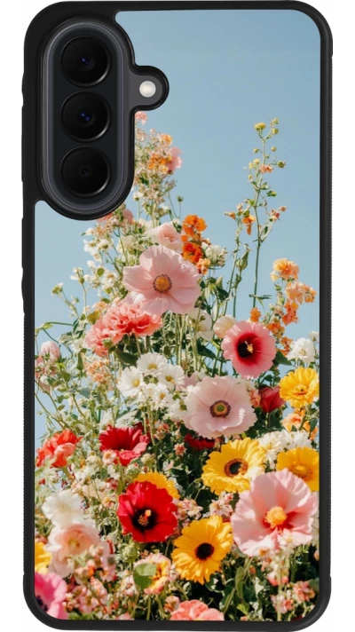 Samsung Galaxy A37 Case Hülle - Silikon schwarz Spring flowers Spring 2026