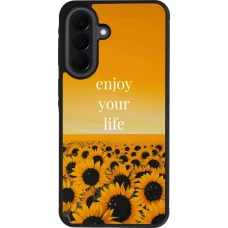 Samsung Galaxy A37 Case Hülle - Silikon schwarz Summer 2026 Enjoy your life