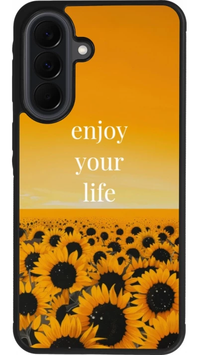 Samsung Galaxy A37 Case Hülle - Silikon schwarz Summer 2026 Enjoy your life