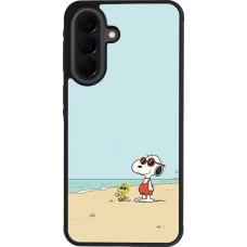 Samsung Galaxy A37 Case Hülle - Silikon schwarz Snoopy on the beach Summer 2026