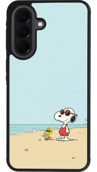 Samsung Galaxy A37 Case Hülle - Silikon schwarz Snoopy on the beach Summer 2026