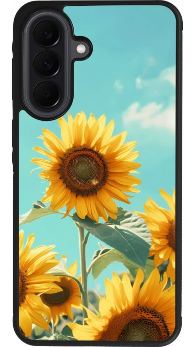 Samsung Galaxy A37 Case Hülle - Silikon schwarz Sunflowers Summer 2026