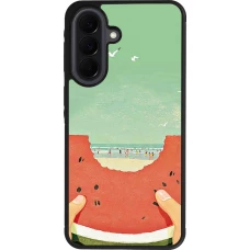 Samsung Galaxy A37 Case Hülle - Silikon schwarz Views through a watermelon Summer 2026