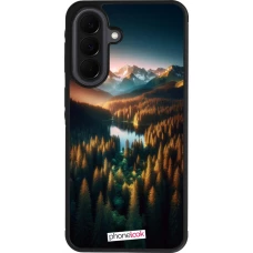 Coque Samsung Galaxy A37 - Silicone rigide noir Sunset Forest Lake