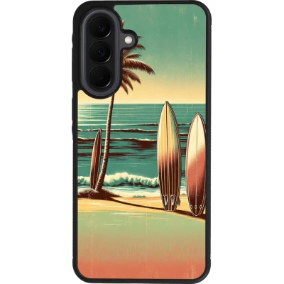 Samsung Galaxy A37 Case Hülle - Silikon schwarz Surf Paradise