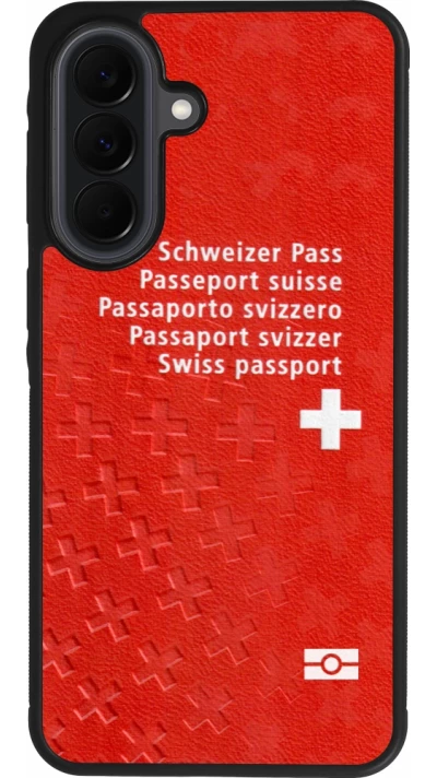 Samsung Galaxy A37 Case Hülle - Silikon schwarz Swiss Passport