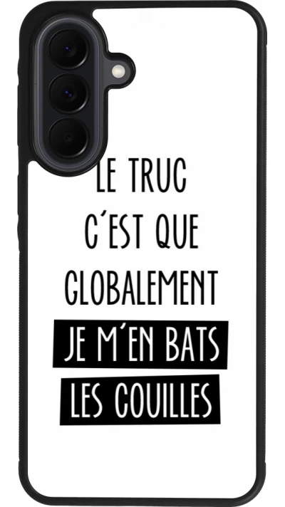 Coque Samsung Galaxy A37 - Silicone rigide noir Le truc globalement bats les couilles