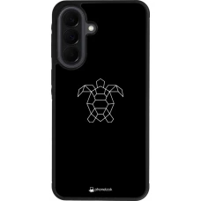 Coque Samsung Galaxy A37 - Silicone rigide noir Turtles lines on black