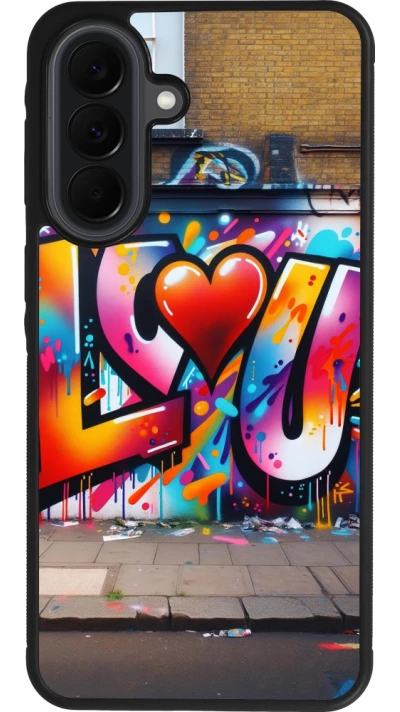 Samsung Galaxy A37 Case Hülle - Silikon schwarz Valentin 2025 Liebe U Tag