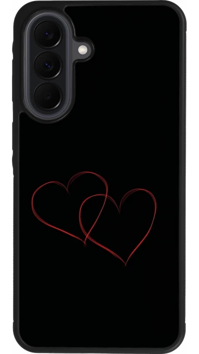 Samsung Galaxy A37 Case Hülle - Silikon schwarz Valentine 2023 attached heart