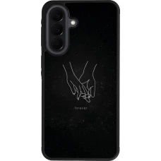 Coque Samsung Galaxy A37 - Silicone rigide noir Valentine 2023 hands forever