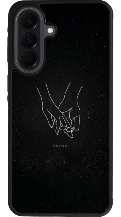 Samsung Galaxy A37 Case Hülle - Silikon schwarz Valentine 2023 hands forever
