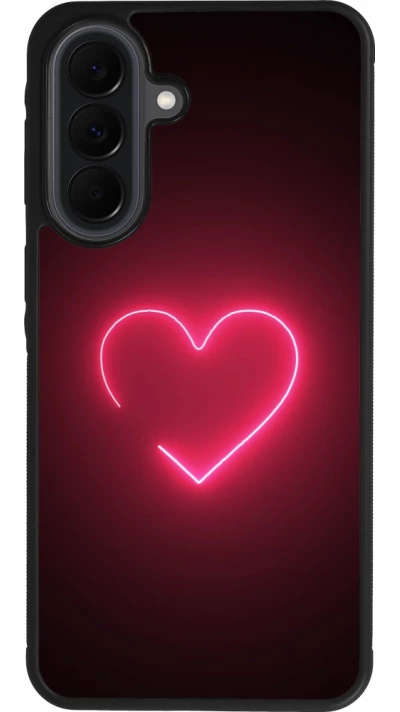 Samsung Galaxy A37 Case Hülle - Silikon schwarz Valentine 2023 single neon heart