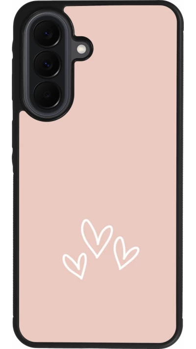 Samsung Galaxy A37 Case Hülle - Silikon schwarz Valentine 2023 three minimalist hearts