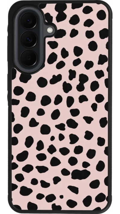 Samsung Galaxy A37 Case Hülle - Silikon schwarz Wild Leopard Pink