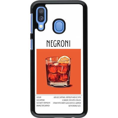 Samsung Galaxy A40 Case Hülle - Cocktail Rezept Negroni