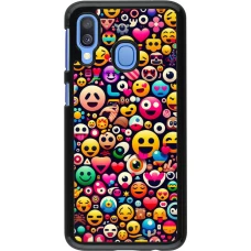 Samsung Galaxy A40 Case Hülle - Emoji Mix Farbe