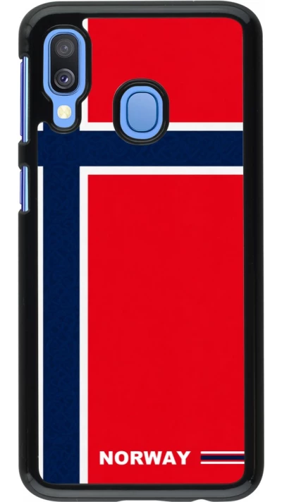 Samsung Galaxy A40 Case Hülle - Norwegen 2026 personalisierbares Fussballtrikot