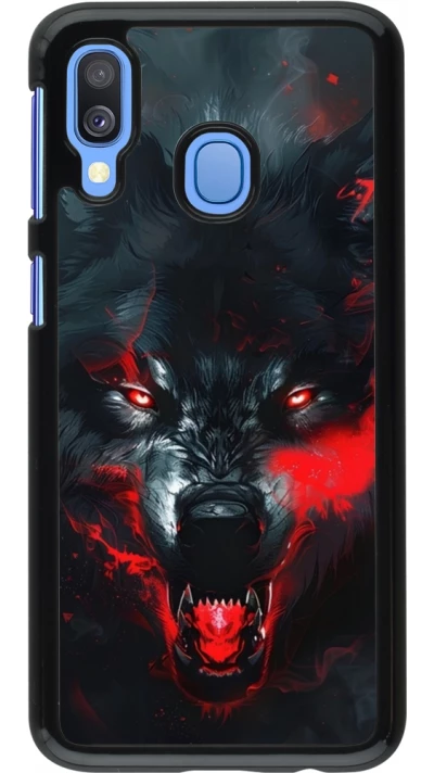 Samsung Galaxy A40 Case Hülle - Halloween 2024 mad werewolf