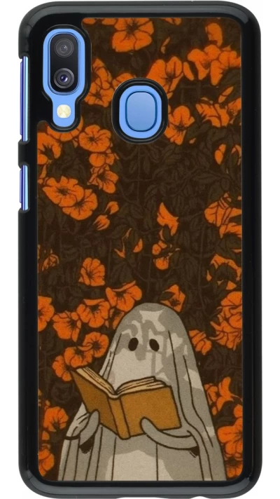 Samsung Galaxy A40 Case Hülle - Halloween 2026 Ghost reading