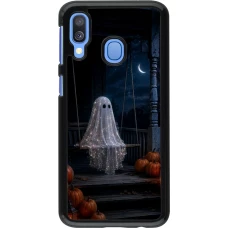 Samsung Galaxy A40 Case Hülle - Halloween 2026 Ghost on a swing