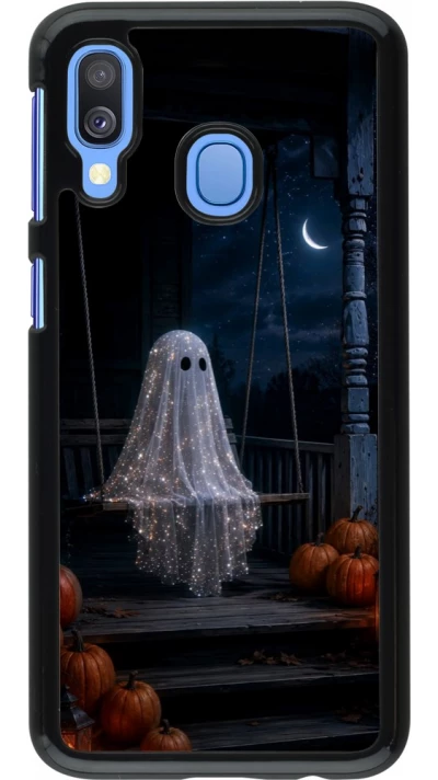 Samsung Galaxy A40 Case Hülle - Halloween 2026 Ghost on a swing