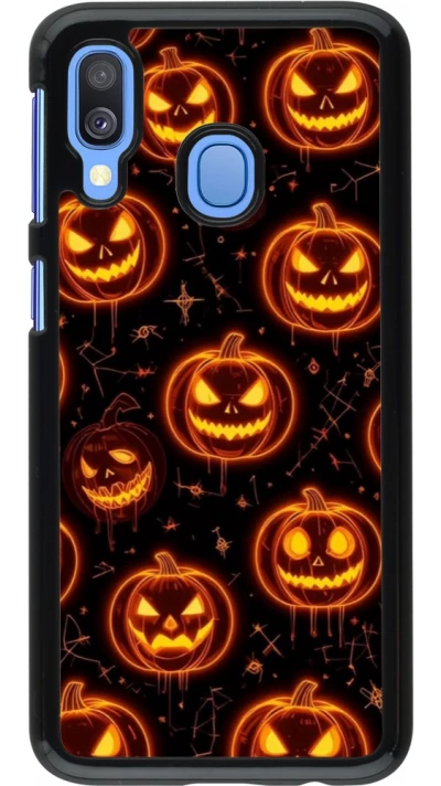 Samsung Galaxy A40 Case Hülle - Halloween 2026 Pattern Pumpkins