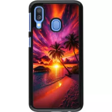 Samsung Galaxy A40 Case Hülle - Malediven Abenddämmerung Glückseligkeit