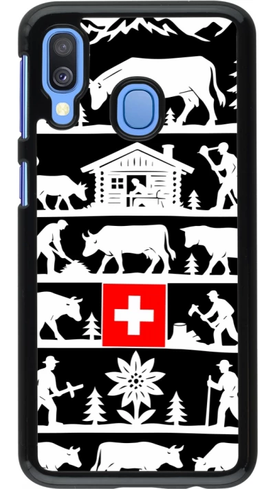 Coque Samsung Galaxy A40 - Poya Suisse 1 noir