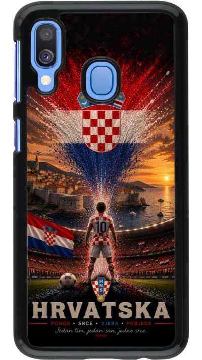 Samsung Galaxy A40 Case Hülle - Fussball Kroatien splash 2026