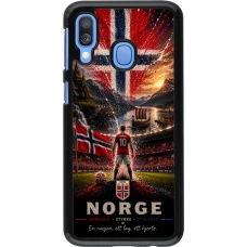 Samsung Galaxy A40 Case Hülle - Fussball Norwegen splash 2026