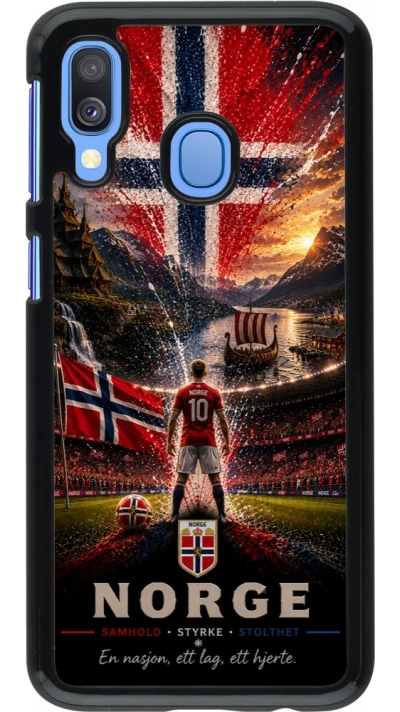 Samsung Galaxy A40 Case Hülle - Fussball Norwegen splash 2026