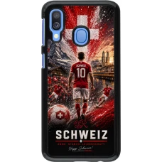Samsung Galaxy A40 Case Hülle - Fussball Schweiz splash 2026