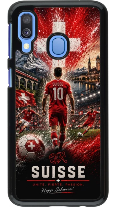 Samsung Galaxy A40 Case Hülle - Fussball Suisse splash 2026