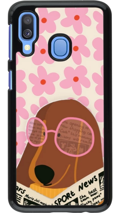 Samsung Galaxy A40 Case Hülle - Dog with newspaper Spring 2026