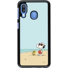Coque Samsung Galaxy A40 - Snoopy on the beach Summer 2026