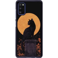 Samsung Galaxy A41 Case Hülle - Halloween 2026 Cat Art Nouveau