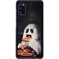 Samsung Galaxy A41 Case Hülle - Halloween 2026 Ghost eating pizza