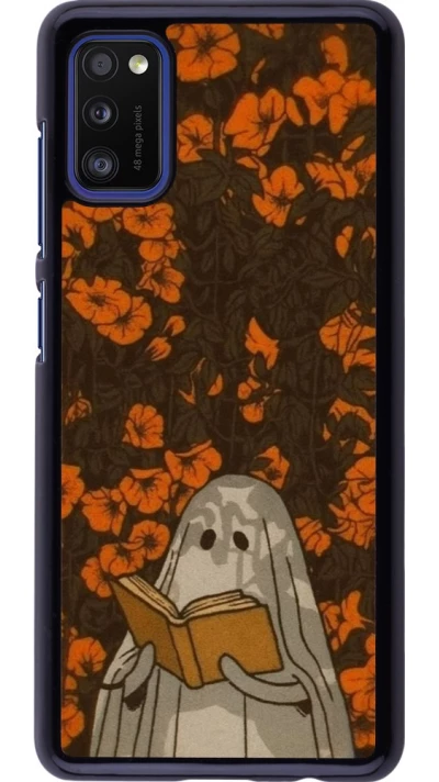 Samsung Galaxy A41 Case Hülle - Halloween 2026 Ghost reading