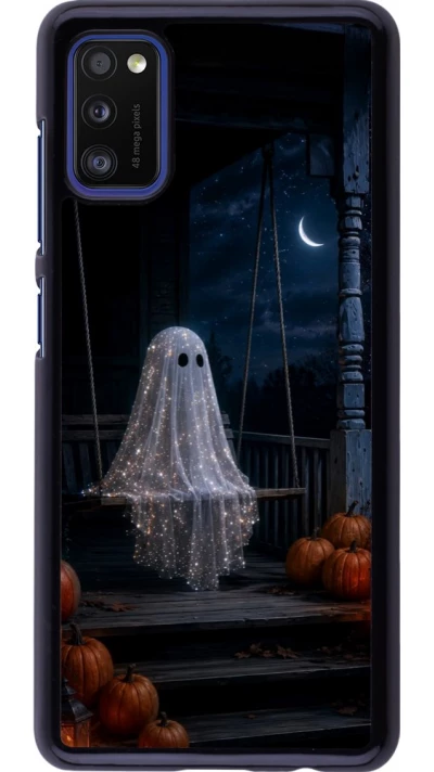 Samsung Galaxy A41 Case Hülle - Halloween 2026 Ghost on a swing